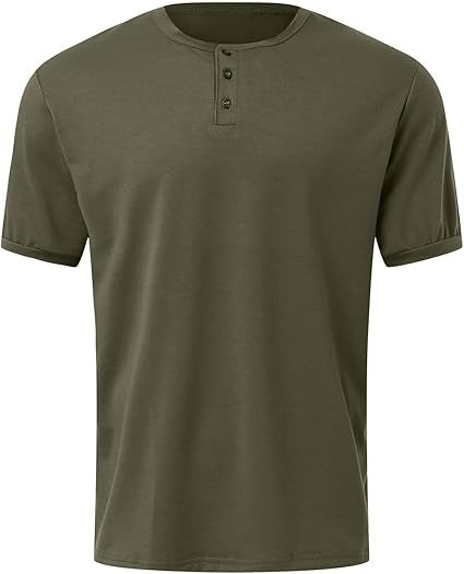 Koszulka Henley Casual Męskie