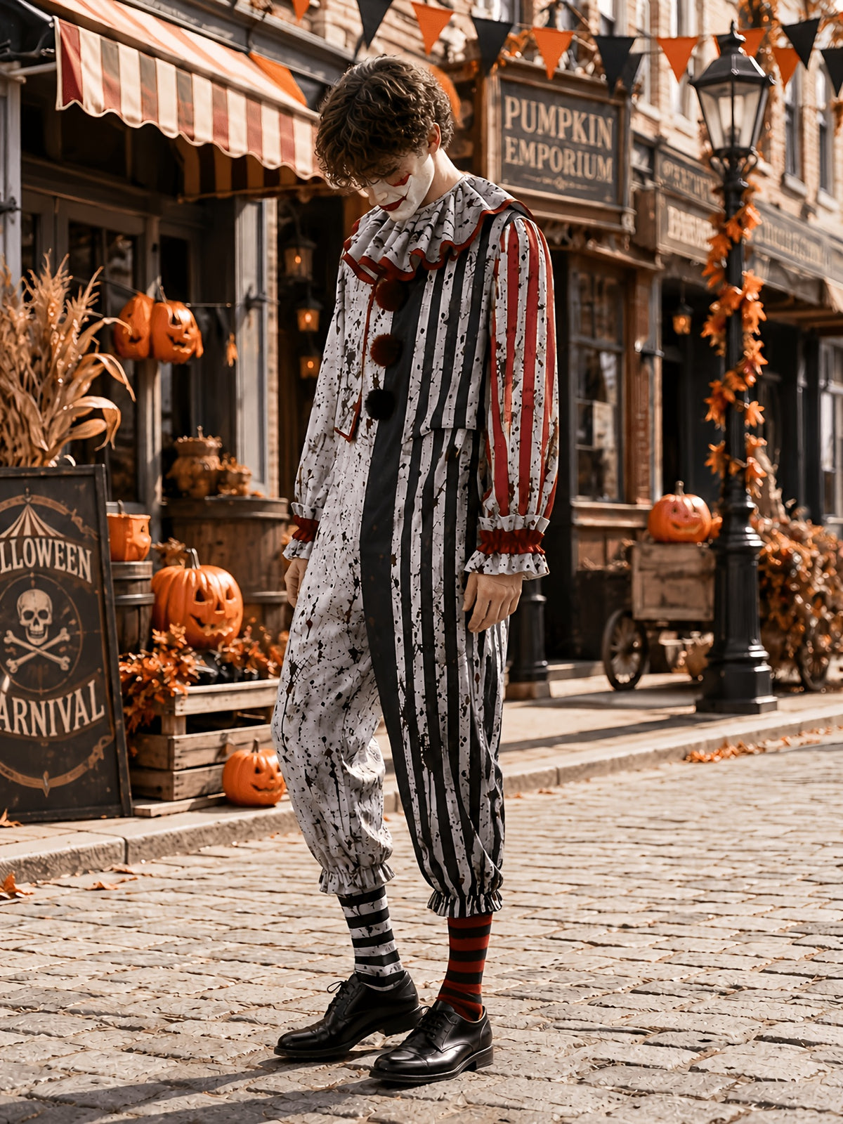 Pánský halloweenský kostým hororového klauna