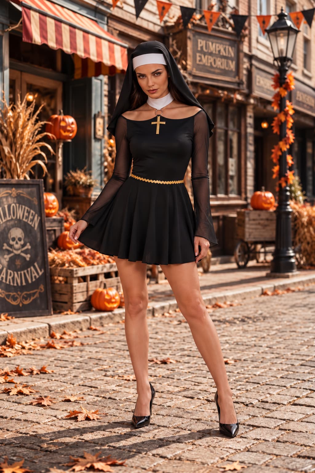 Seksowny Kostium Zakonnicy Na Halloween Damski