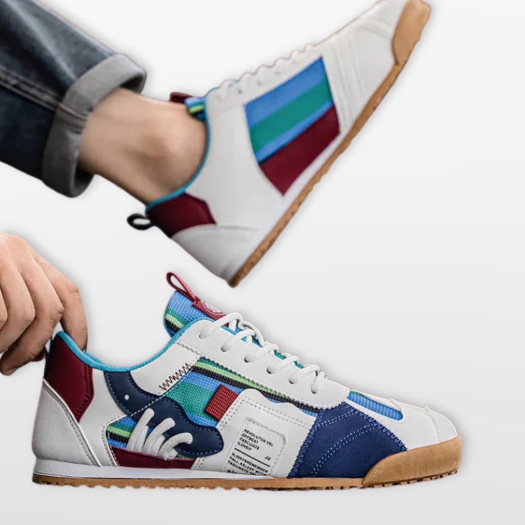 Kolorowe Sneakersy Retro Komfortowe Męskie