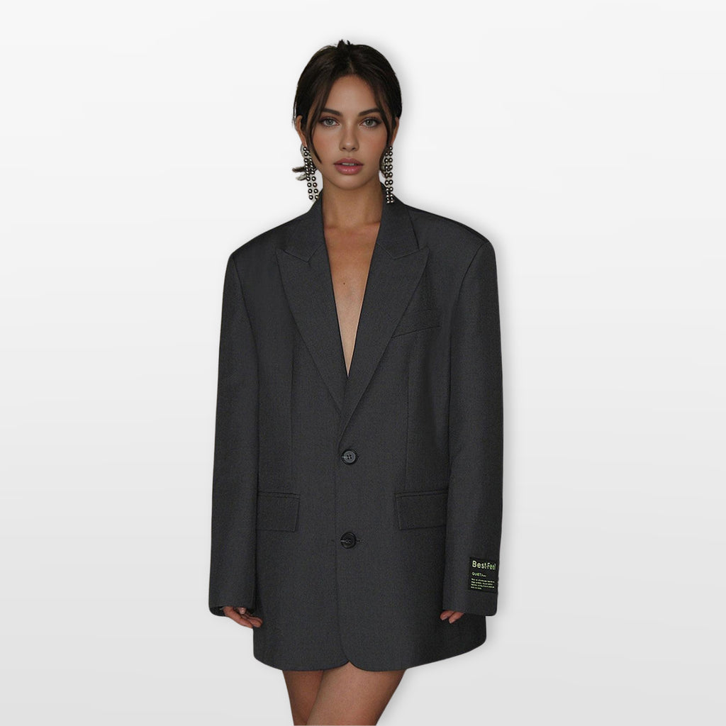 Marynarka Oversize Elegancka Luźna Damskie