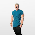 T-Shirt Slim Fit Ze Streczem Oddychający Męski