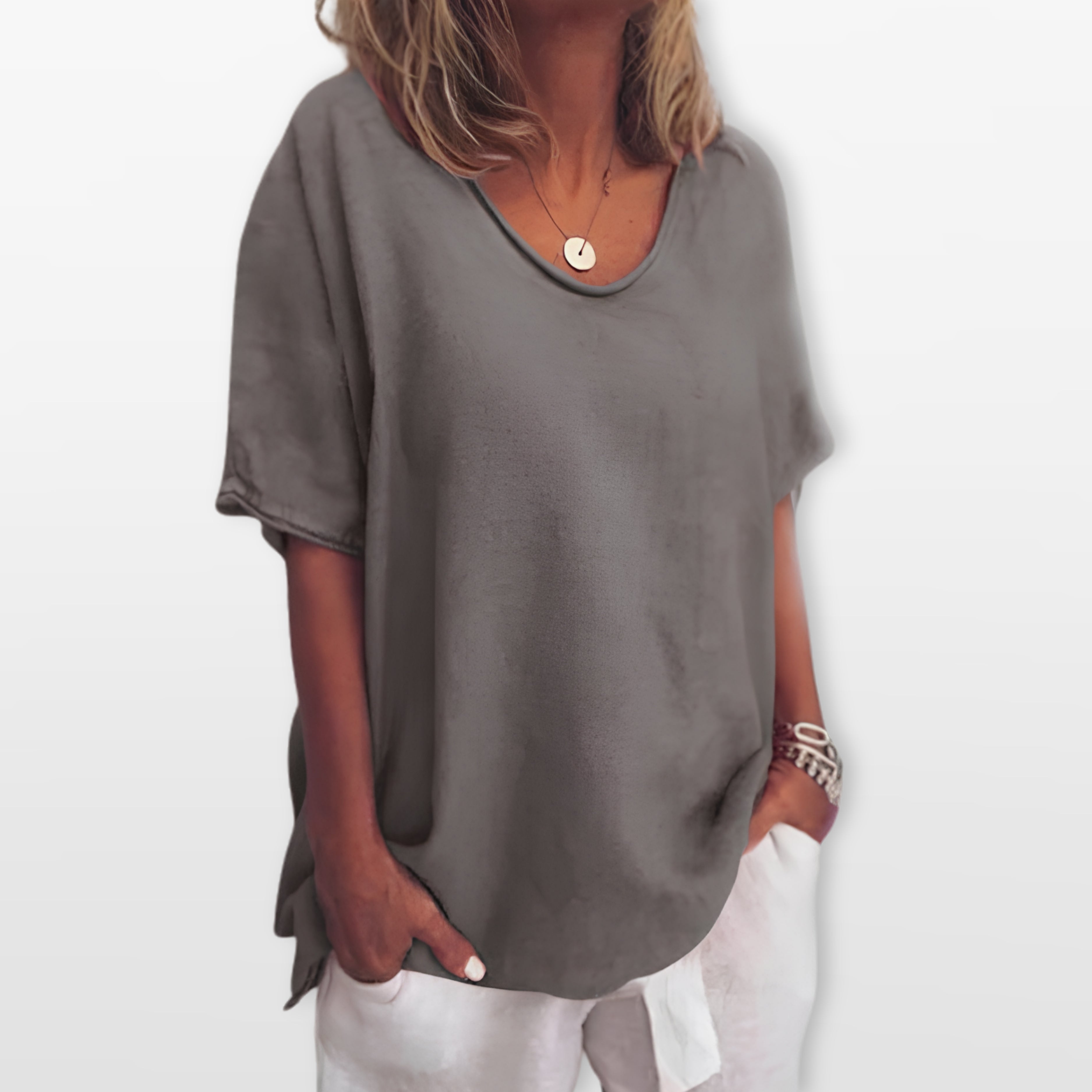 Damski T Shirt Luźny Casual Wygodny Codzienny