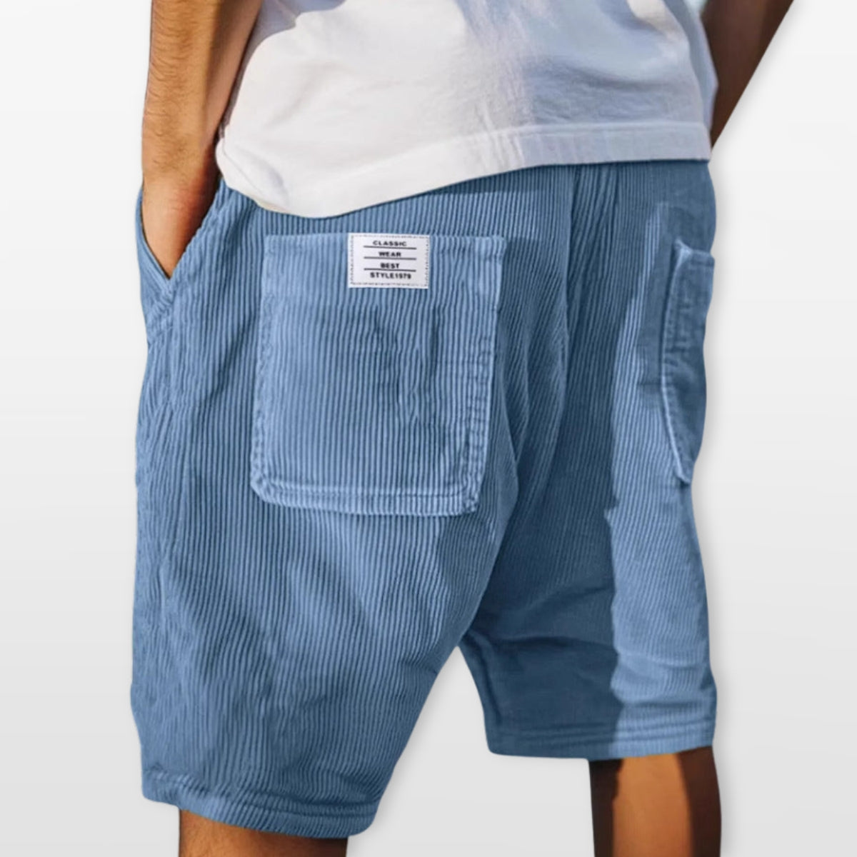 Szorty Prążkowane Casual Męskie