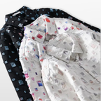 Męska Koszula Casual Wzorzysta Button Down