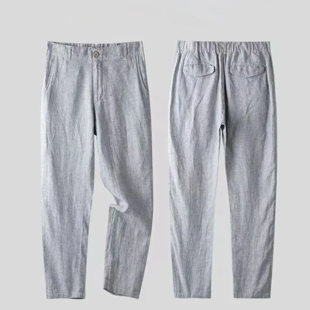 Pánský lněný casual oblek