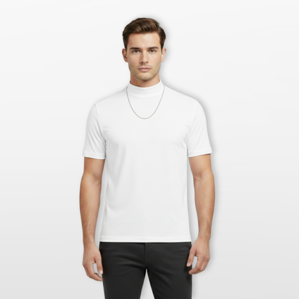 Męski T Shirt z Golfem Dopasowany