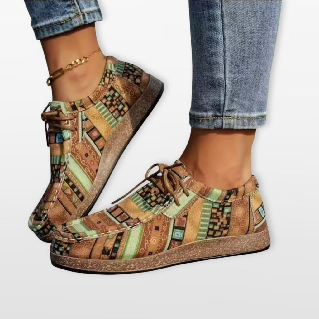 Buty Patchwork Kolorowe Na Platformie Damskie