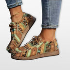Buty Patchwork Kolorowe Na Platformie Damskie