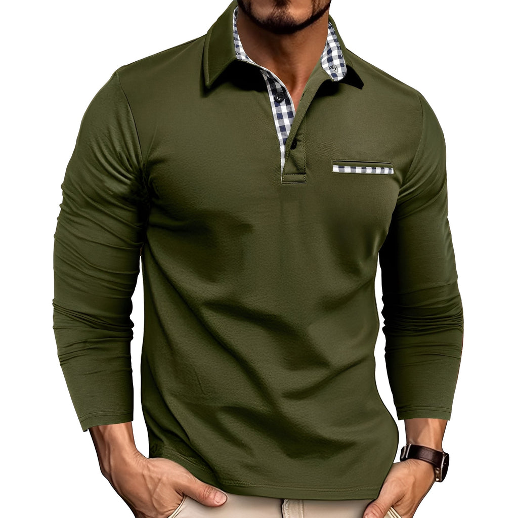 Polo Casual Długi Rękaw Męskie