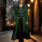 Men's Steampunk Halloween Jacket with Collar