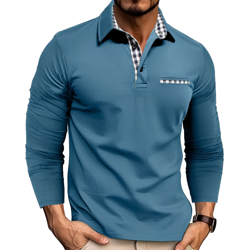 Polo Casual Długi Rękaw Męskie