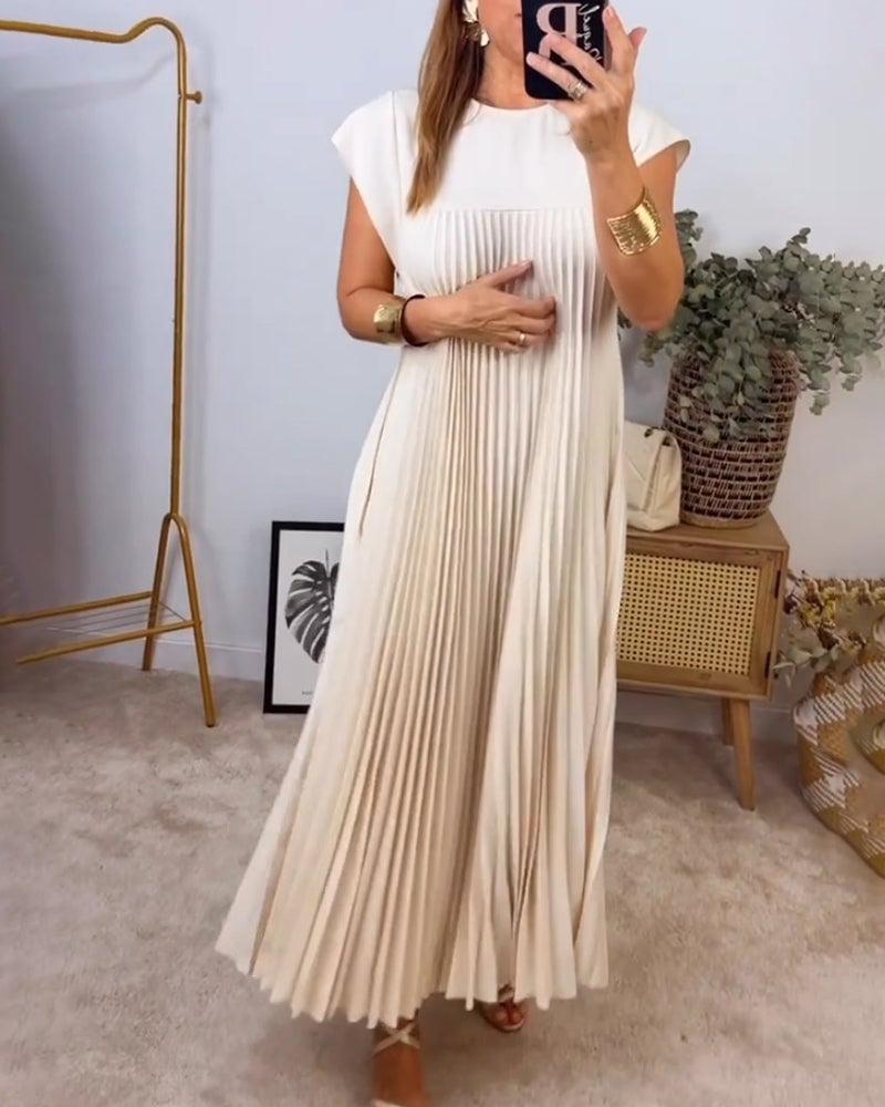 Plisowana Sukienka Maxi Damska