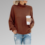 Sweter Oversize z Wysokim Dekoltem Damski