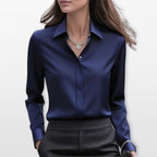 Elegancka Bluzka Satynowa Damska