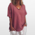 Damski T Shirt Luźny Casual Wygodny Codzienny