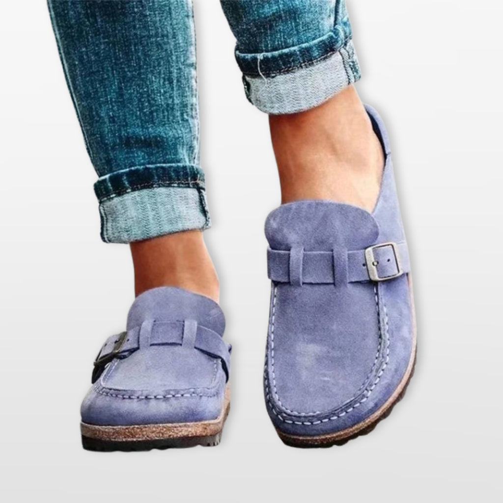 Damskie Mokasyny Mule Z Klamrą