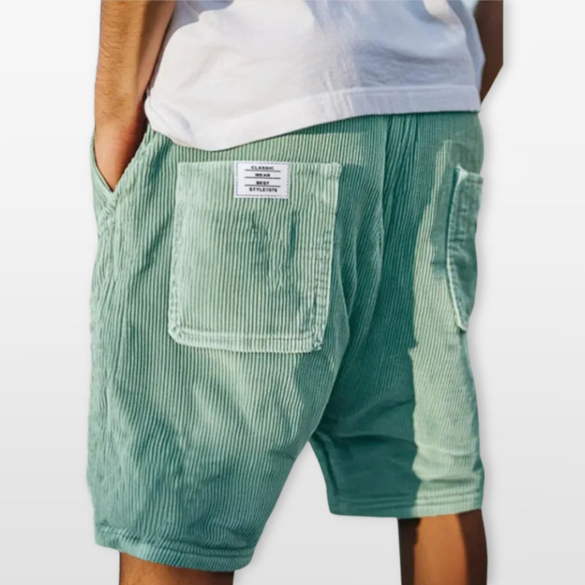 Szorty Prążkowane Casual Męskie