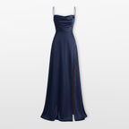Sukienka Maxi Elegancka Rozcięcie Damskie