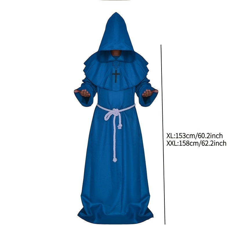Kostium Mnicha Halloween z Kapturem Unisex
