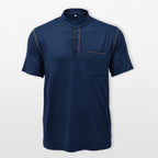 T-Shirt Henley Slim Fit Męski