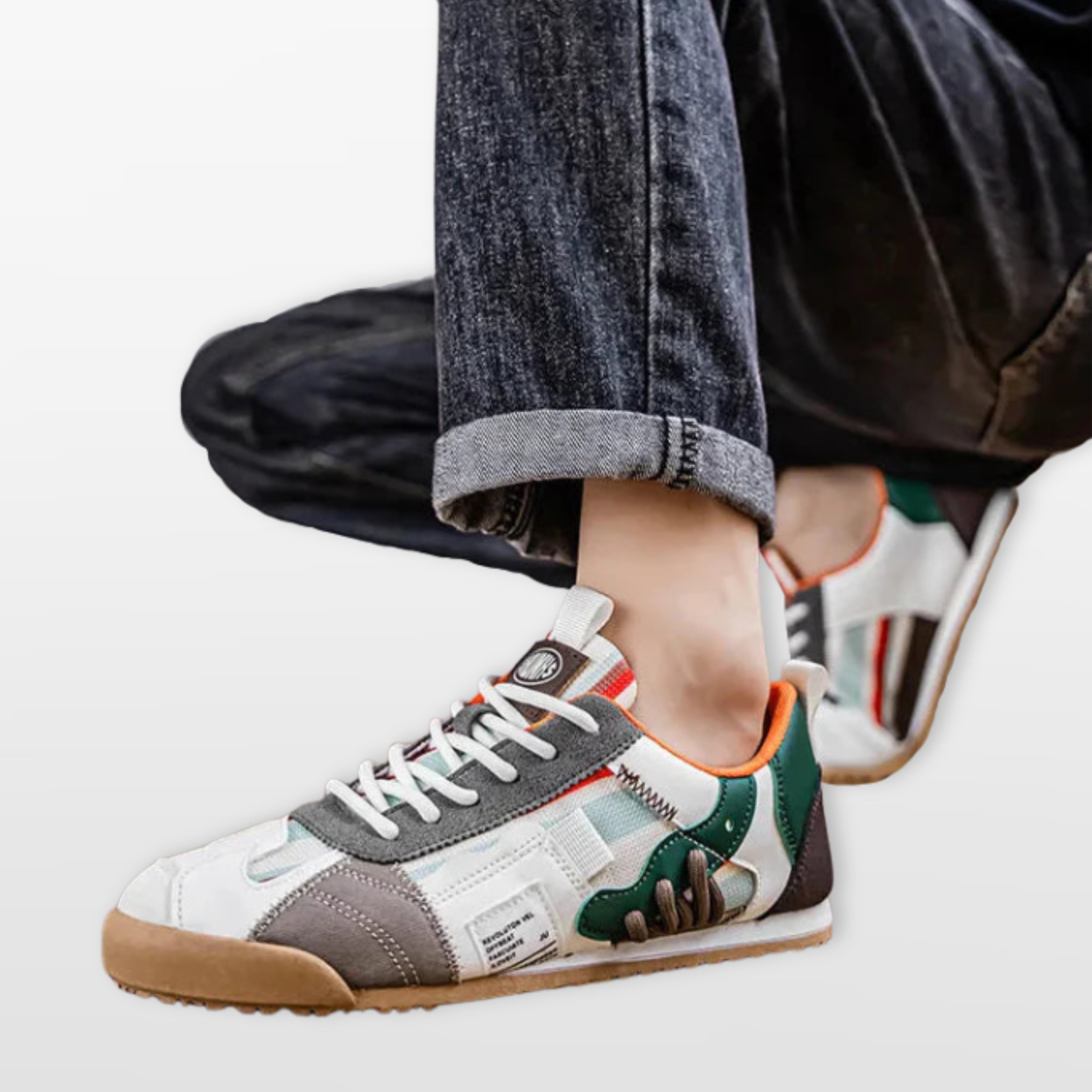 Kolorowe Sneakersy Retro Komfortowe Męskie