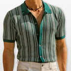 Polo Wzorzyste Slim Fit Męskie