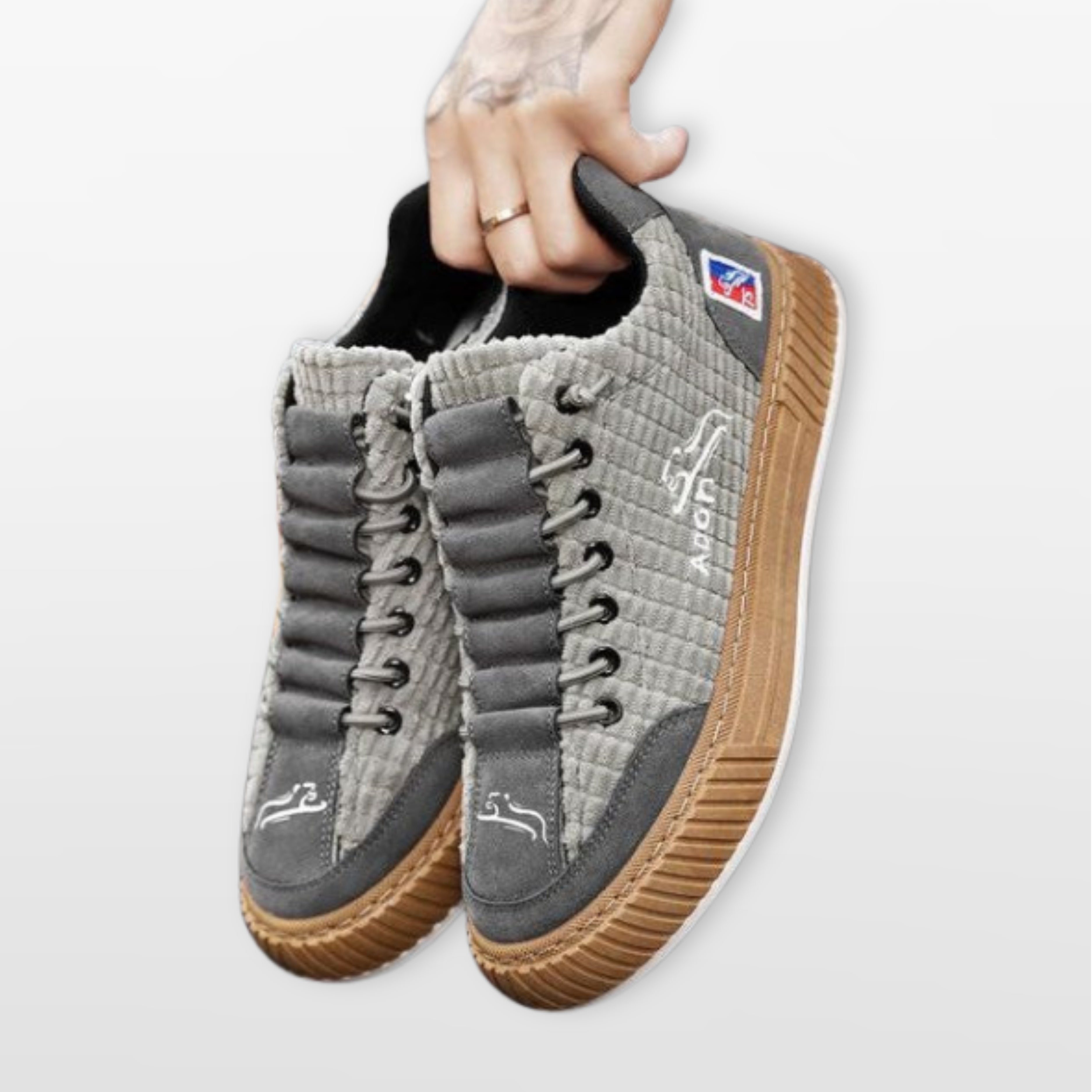 Sneakersy Sznurowane Komfortowe Męskie