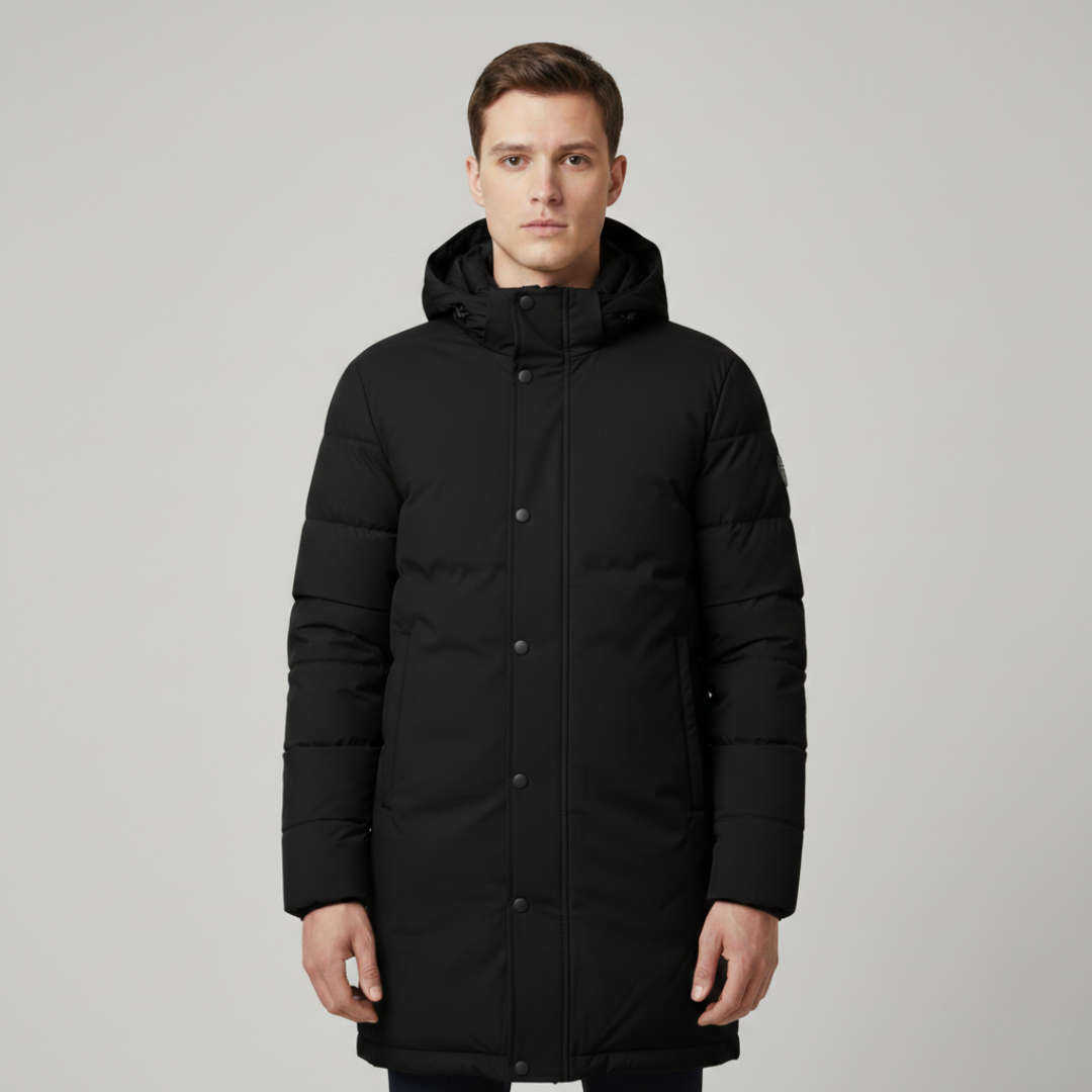 Andrzej - Zimowa parka męska z kapturem i ociepleniem termoizolacyjnym