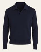Sweter Dzianinowy z Kołnierzykiem Polo Męski