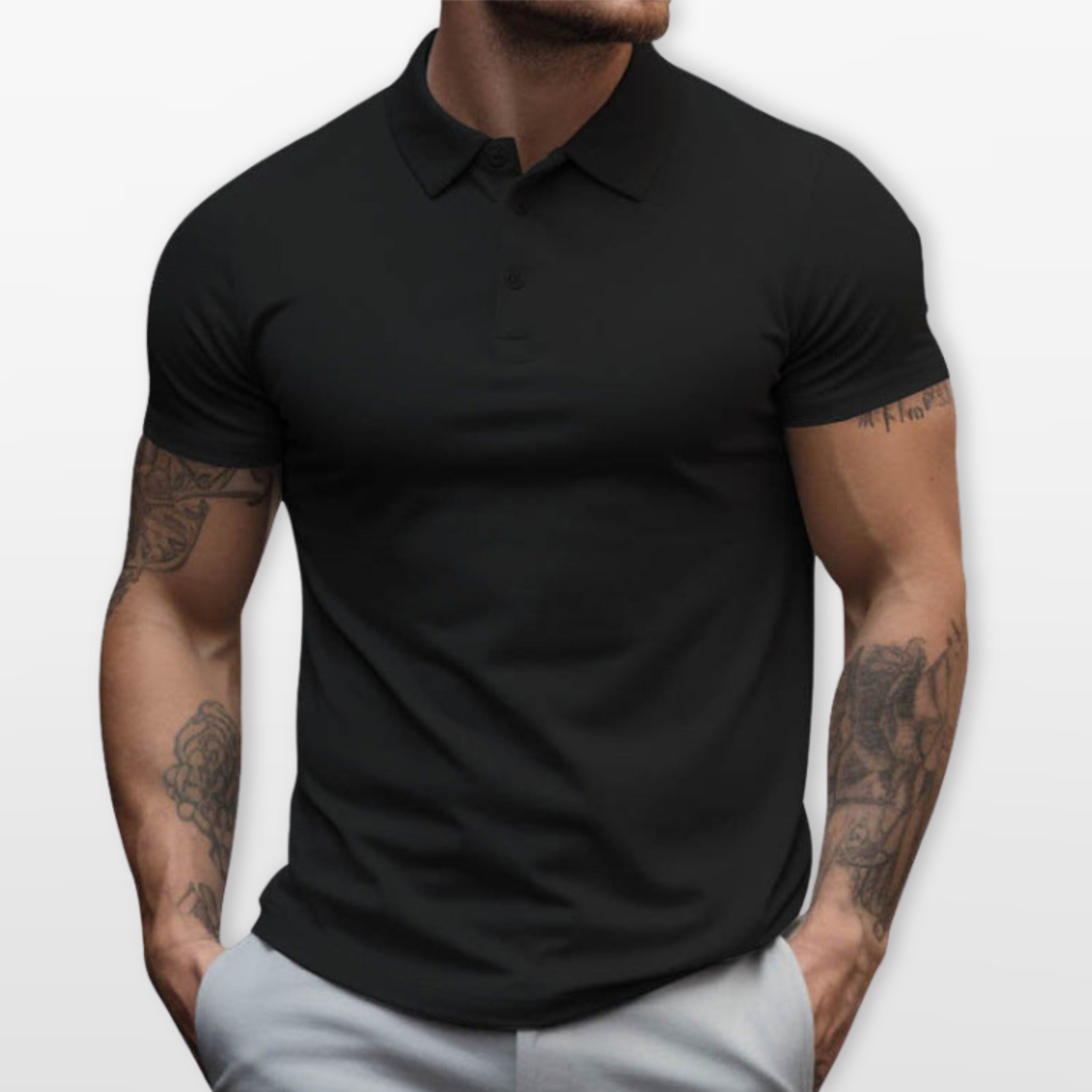 Polo Slim Fit Krótki Rękaw Męskie