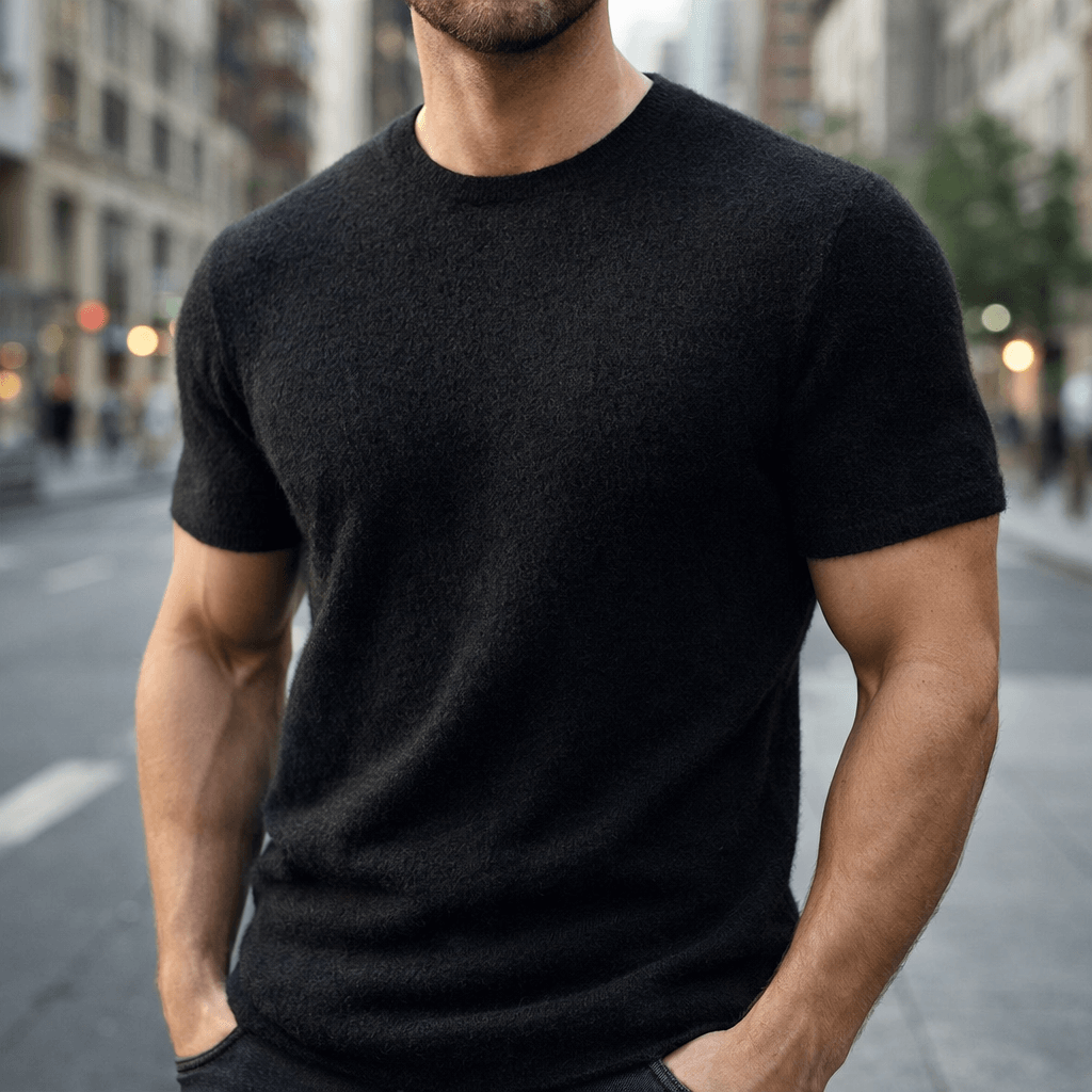 Strikket T-shirt Kortærmet Herre