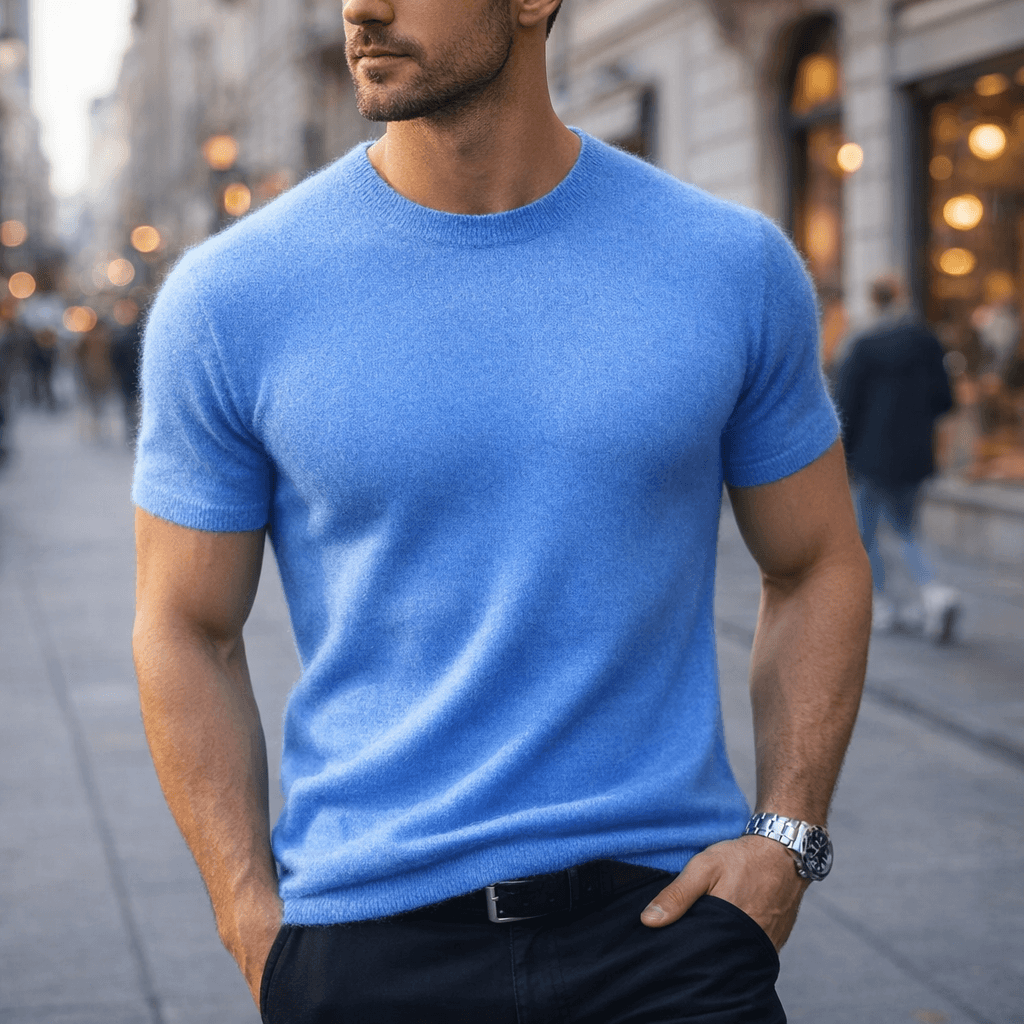 Strikket T-shirt Kortærmet Herre