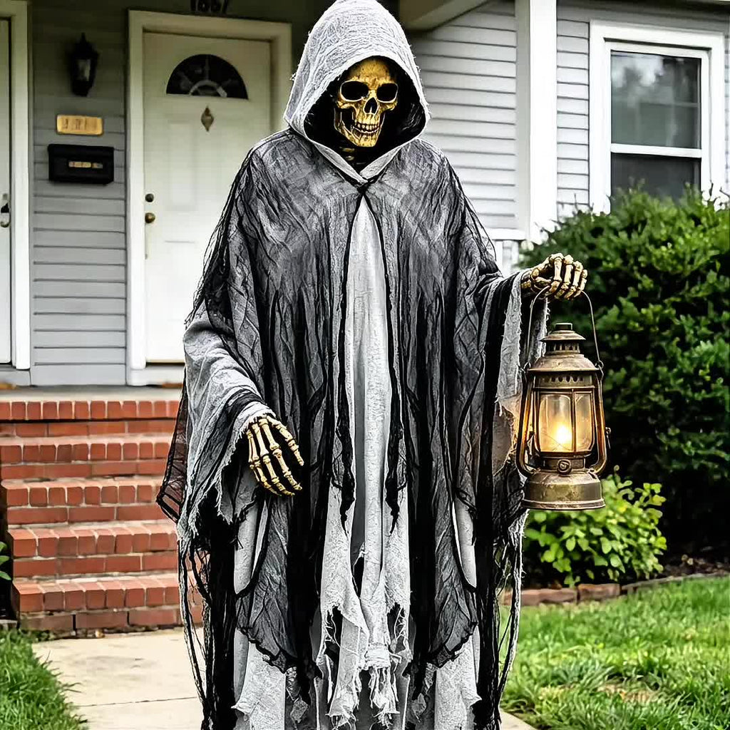 Peleryna Halloween z Kapturem Postrzępiona Męska