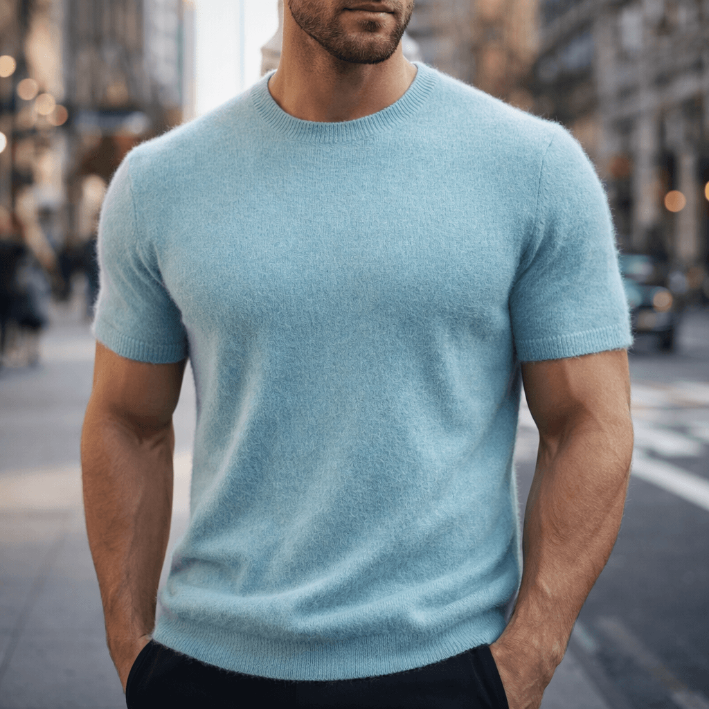 Strikket T-shirt Kortærmet Herre