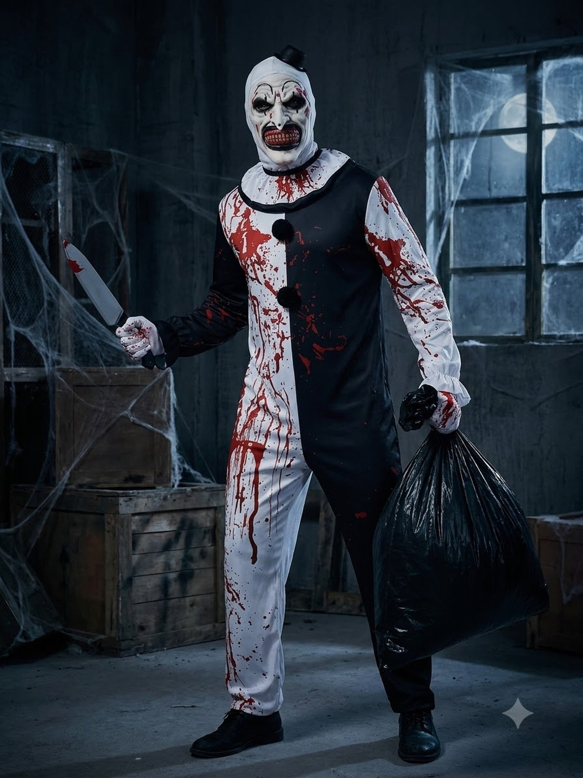 Kostium Halloween Strasznego Klauna Męski