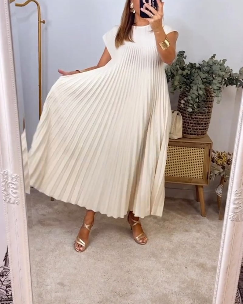 Plisowana Sukienka Maxi Damska