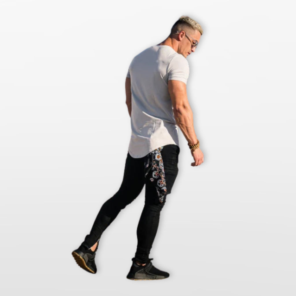 T-Shirt Slim Fit Ze Streczem Oddychający Męski