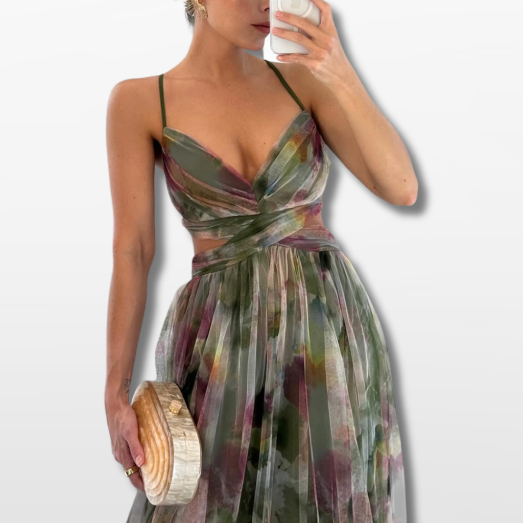 Damska Sukienka Maxi w Kwiaty