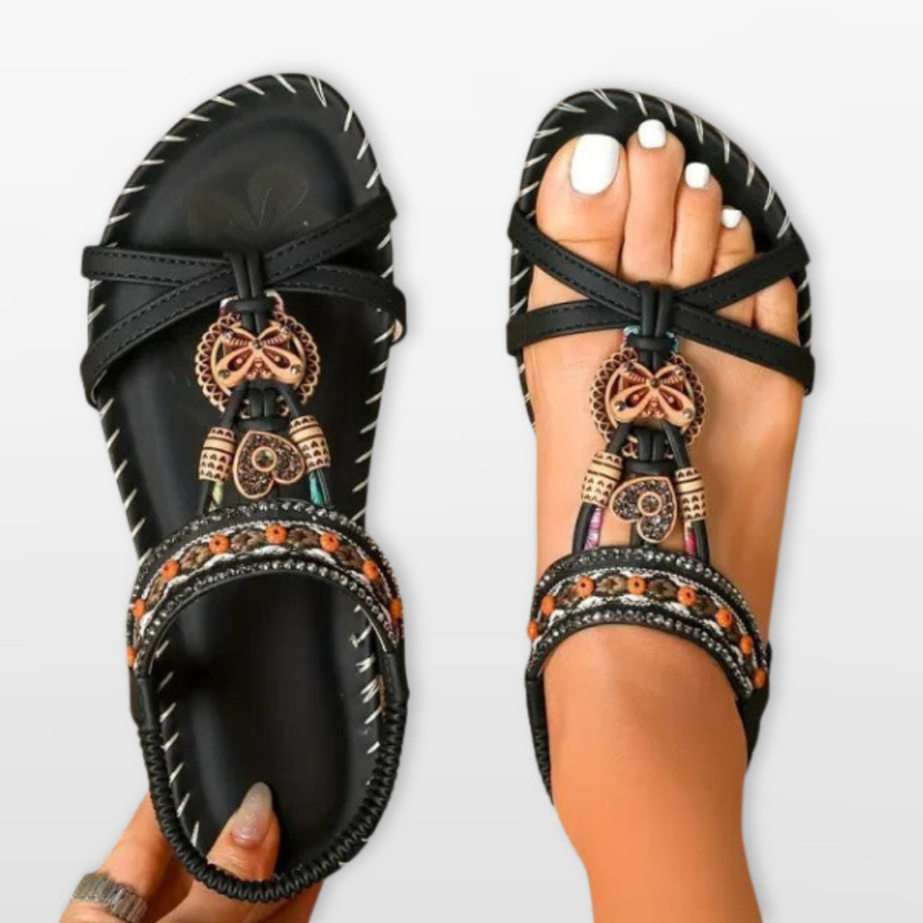 Damskie Sandały Płaskie Boho