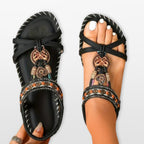 Damskie Sandały Płaskie Boho
