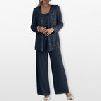 Komplet Elegancki Trzyczęściowy Damski