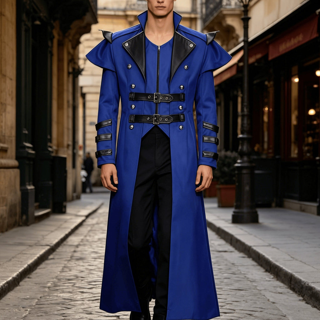 Men's Steampunk Halloween Jacket with Collar