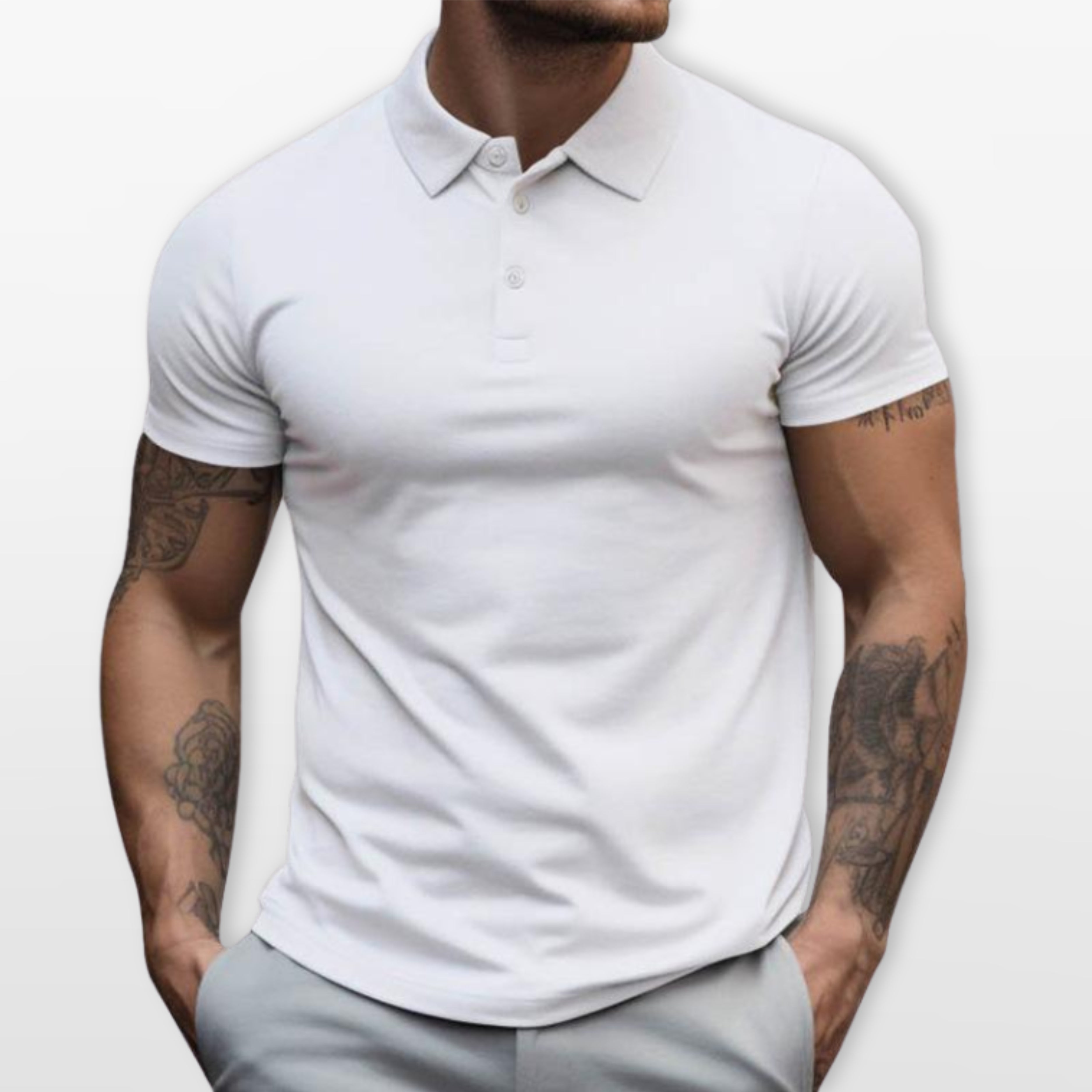 Polo Slim Fit Krótki Rękaw Męskie