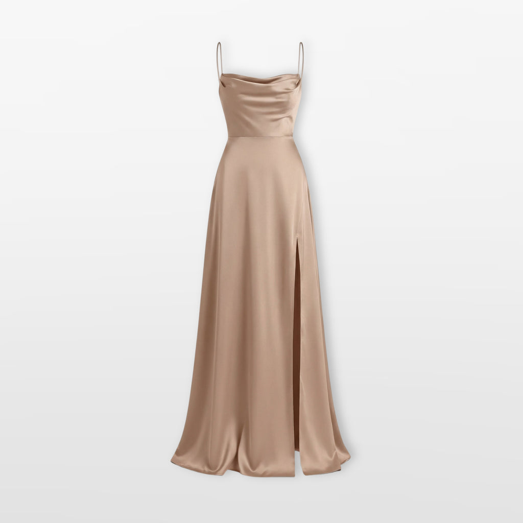Sukienka Maxi Elegancka Rozcięcie Damskie