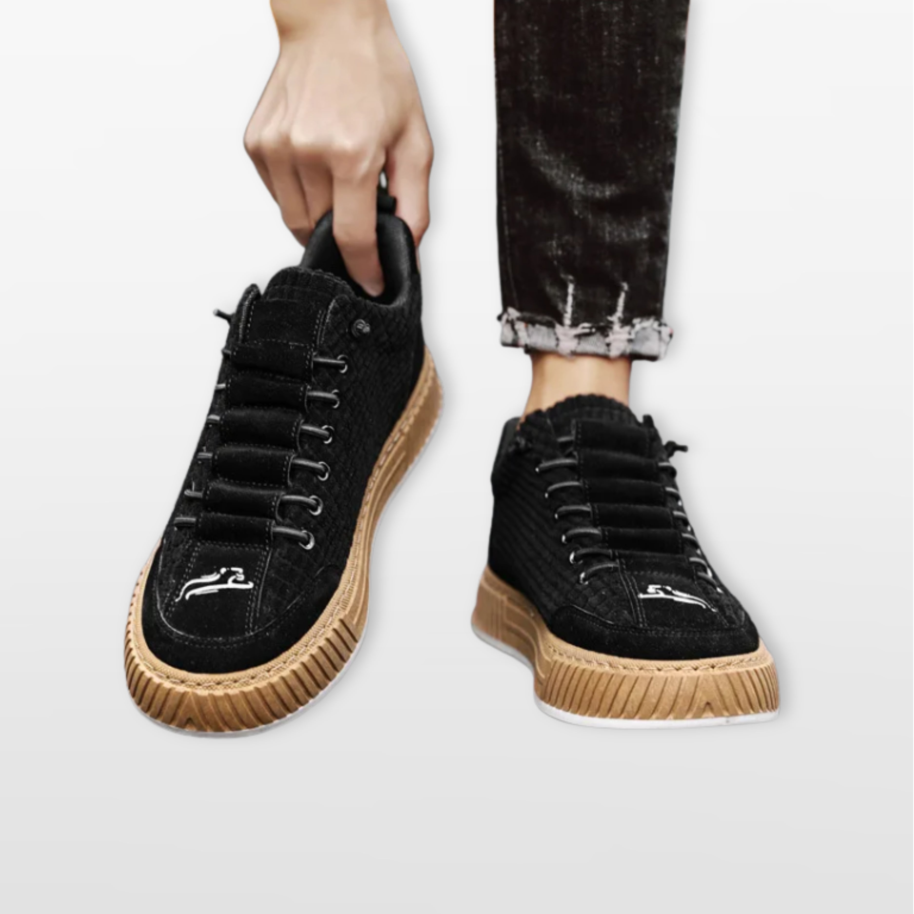 Sneakersy Sznurowane Komfortowe Męskie