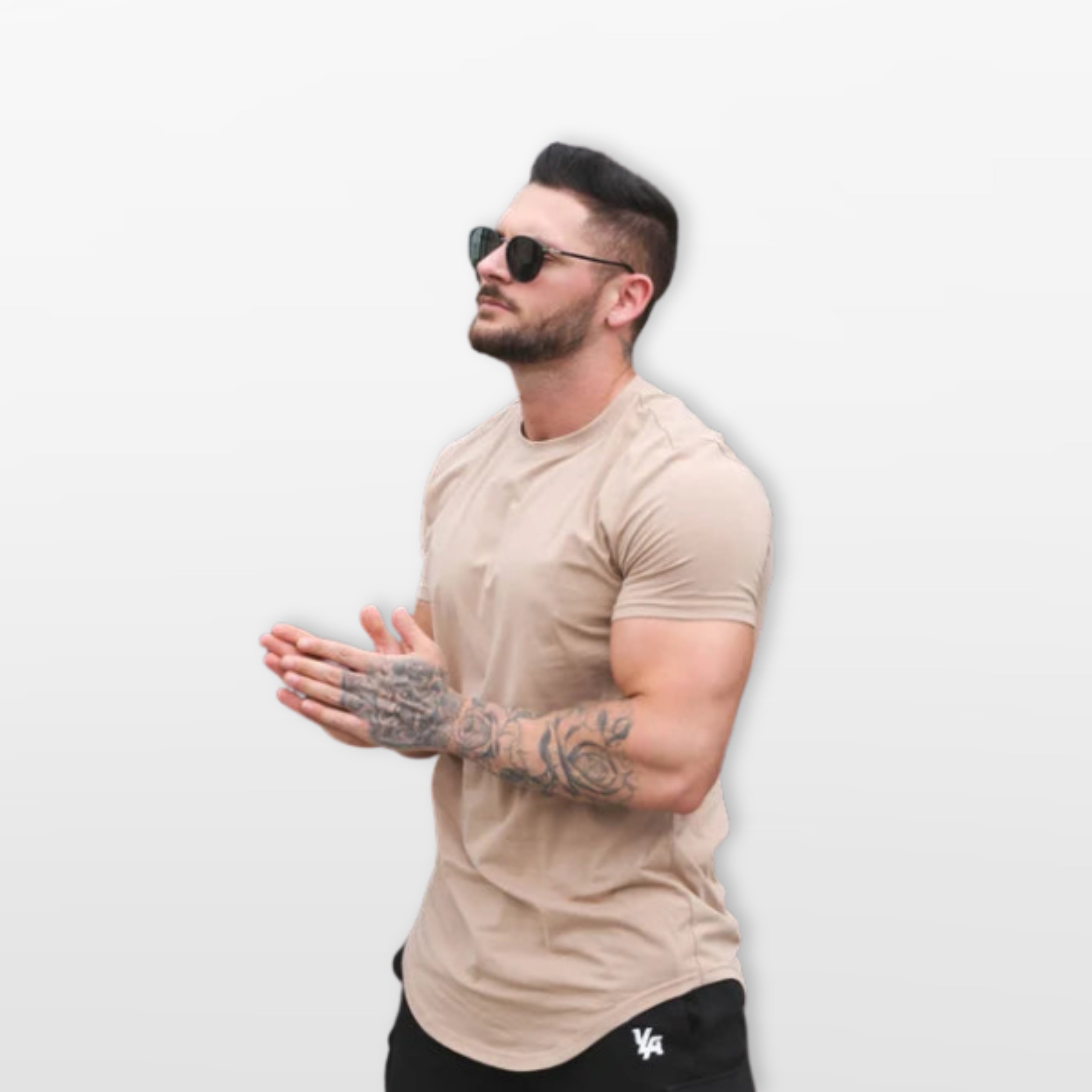 T-Shirt Slim Fit Ze Streczem Oddychający Męski