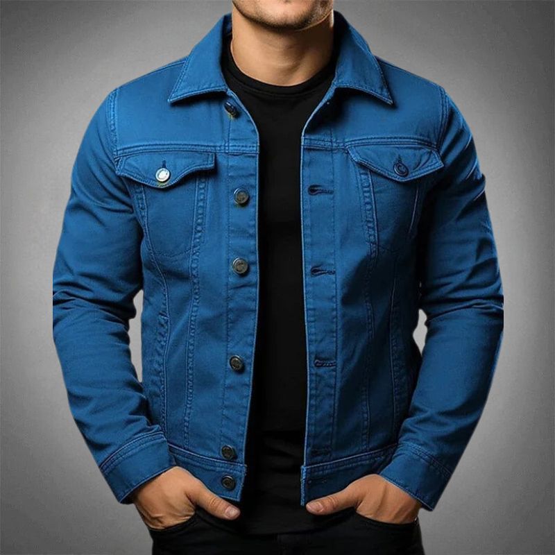 Kurtka Jeansowa Casual Męskie