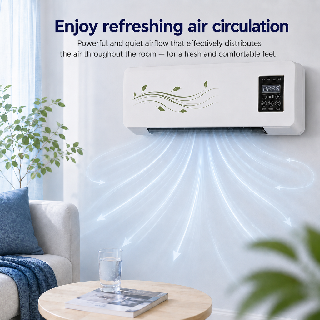 Nástěnný termoventilátor 2v1 s dálkovým ovládáním