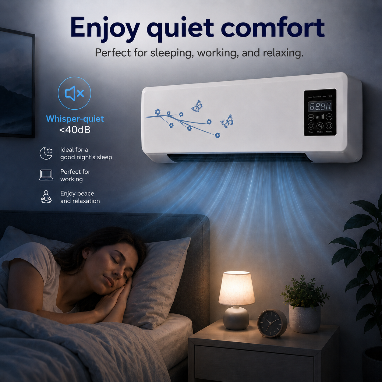 Nástěnný termoventilátor 2v1 s dálkovým ovládáním